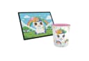 itenga Schreibtischunterlage & Papierkorb Set KAWAII EINHORN Motiv Bild 2