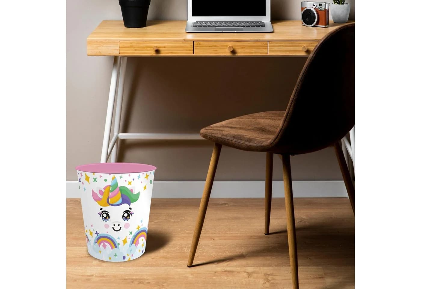 itenga Schreibtischunterlage & Papierkorb Set KAWAII EINHORN Motiv - Bild 5