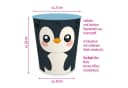 itenga Schreibtischunterlage & Papierkorb Set KAWAII Pinguin Motiv Bild 3