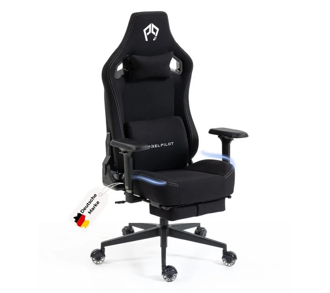 PixelPilot Gaming-Stuhl Orion mit 4D-Armlehnen und Fußstütze - Bild 2