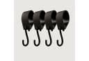 pamo. design Kleiderhaken 4er Set Schwarz Rutschfest PVC Bild 2