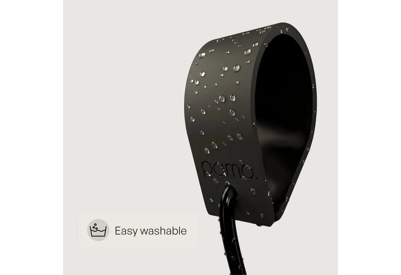 pamo. design Kleiderhaken 4er Set Schwarz Rutschfest PVC - Bild 4