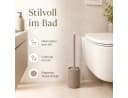 ReWu WC-Garnitur SAMOS Taupe mit geripptem Halter Bild 1