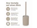 ReWu WC-Garnitur SAMOS Taupe mit geripptem Halter Bild 3
