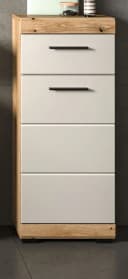 Inn.Furn Badkommode Shawn Badschrank Eiche Sand/Kaschmir 37x88cm Vollauszug Bild 1