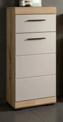 Inn.Furn Badkommode Shawn Badschrank Eiche Sand/Kaschmir 37x88cm Vollauszug Bild 3