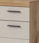 Inn.Furn Badkommode Shawn Badschrank Eiche Sand/Kaschmir 37x88cm Vollauszug Bild 4