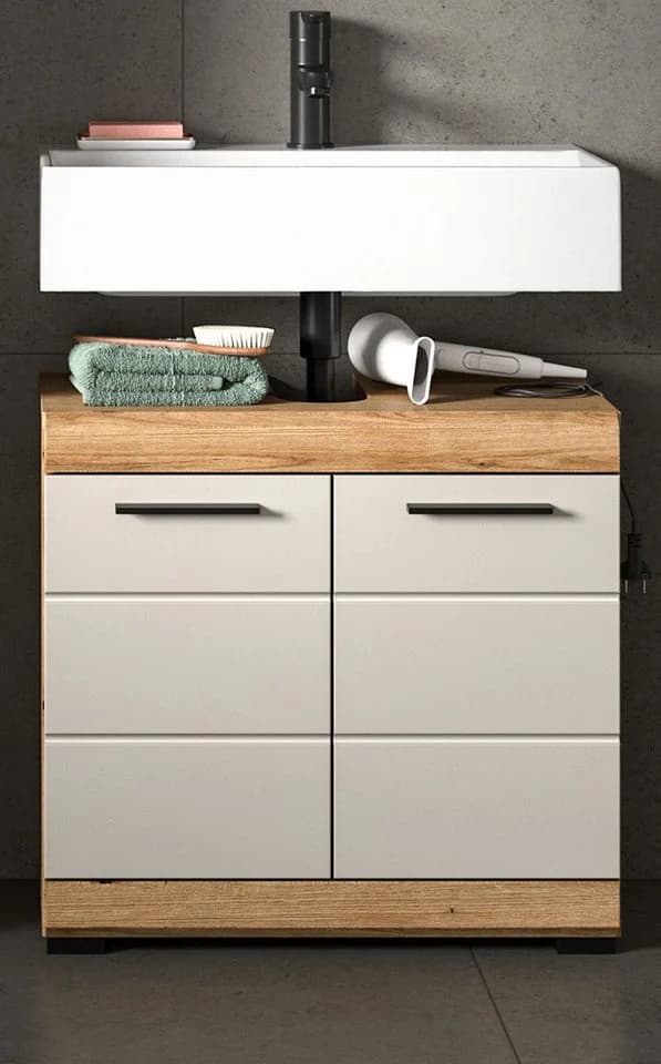 Inn.Furn Waschbeckenunterschrank Shawn 2-türig Eiche Sand