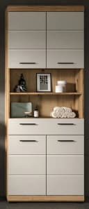 Inn.Furn Hochschrank Shawn Badschrank Eiche Dekor Sand/Kaschmir 4-türig Bild 1