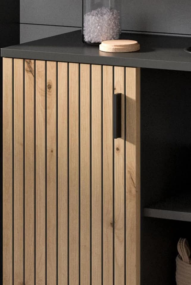 Inn.Furn Waschbeckenunterschrank Livia Artisan Eiche Grau 80cm - Bild 4