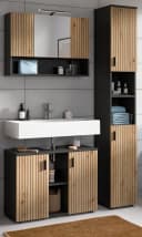 Inn.Furn Badmöbel-Set Livia 3-teilig Eiche Artisan Basaltgrau Bild 3