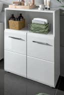 Inn.Furn Kommode Cover Badschrank Weiß Hochglanz 2-türig 60 x 80 cm Bild 2