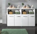 Inn.Furn Badkommode Cover Set 2x Badschrank Weiß Hochglanz Bild 1