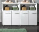 Inn.Furn Badkommode Cover Set 2x Badschrank Weiß Hochglanz Bild 2
