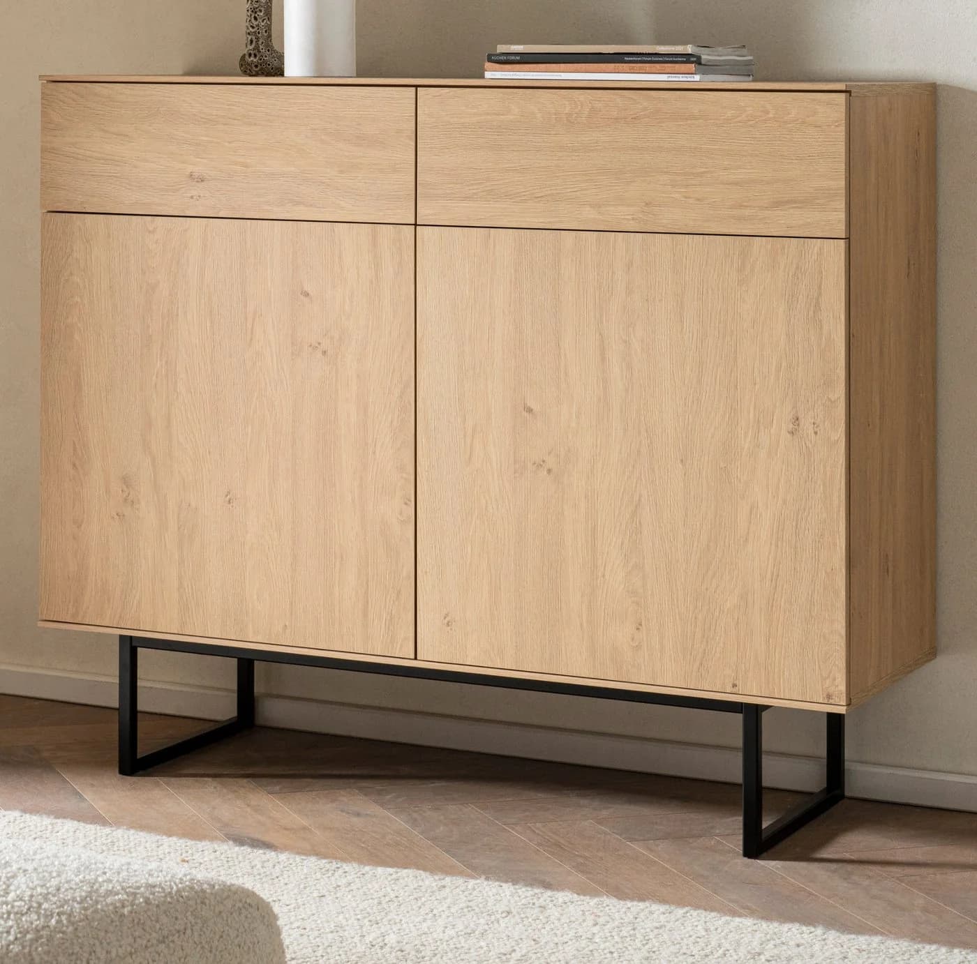 Furn.Design Sideboard Breda Eiche Dekor 115 x 98 cm Push-to-Open - Bild 2