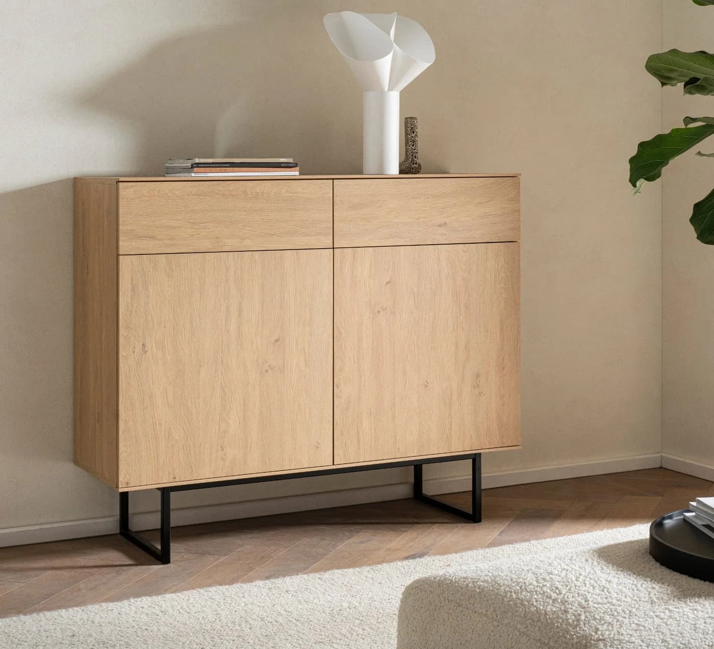 Furn.Design Sideboard Breda Eiche Dekor 115 x 98 cm Push-to-Open - Bild 3