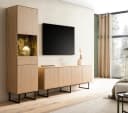 Furn.Design Wohnwand Breda Stone Eiche Push-to-Open Bild 1