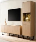 Furn.Design Wohnwand Breda Stone Eiche Push-to-Open Bild 2