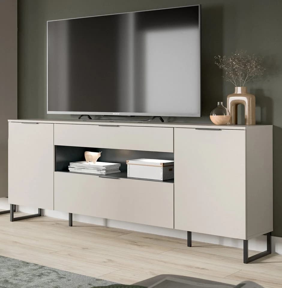 Inn.Furn Lowboard Morena TV Unterschrank Sand/Kaschmir 185 cm Soft-Close - Bild 2