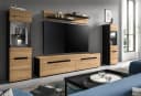 Inn.Furn Wohnwand Cooper 4-teilig Eiche Artisan Grau Soft-Close Bild 3