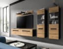 Inn.Furn Wohnwand Cooper 4-teilig Eiche Artisan Grau Soft-Close Bild 4