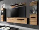 Inn.Furn Wohnwand Cooper 4-teilig Eiche Artisan Grau Soft-Close Bild 5