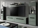 Inn.Furn Wohnwand Cooper 4-teilig Salbei Grün Basalt Grau Bild 1