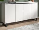 Inn.Furn Sideboard Gelia Weiß Schwarz Soft-Close 4-türig Bild 5