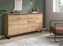 Inn.Furn Sideboard Gelia Eiche Schwarz Soft-Close 4-türig Bild 1