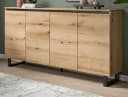 Inn.Furn Sideboard Gelia Eiche Schwarz Soft-Close 4-türig Bild 2