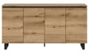 Inn.Furn Sideboard Gelia Eiche Schwarz Soft-Close 4-türig Bild 3