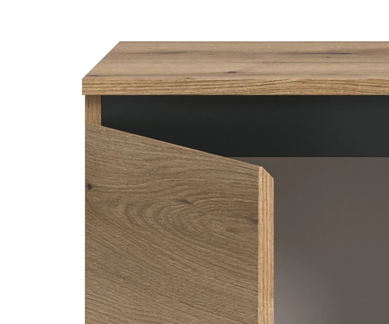 Inn.Furn Sideboard Gelia Eiche Schwarz Soft-Close 4-türig - Bild 4