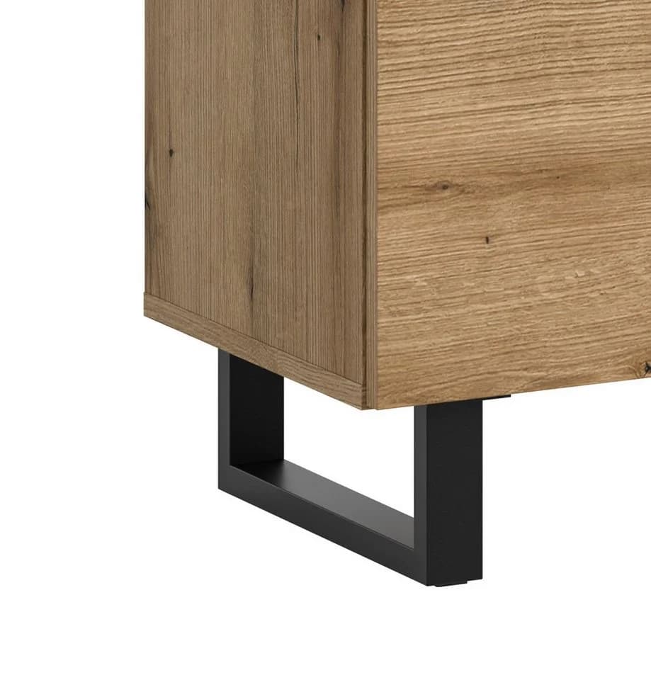 Inn.Furn Sideboard Gelia Eiche Schwarz Soft-Close 4-türig - Bild 5