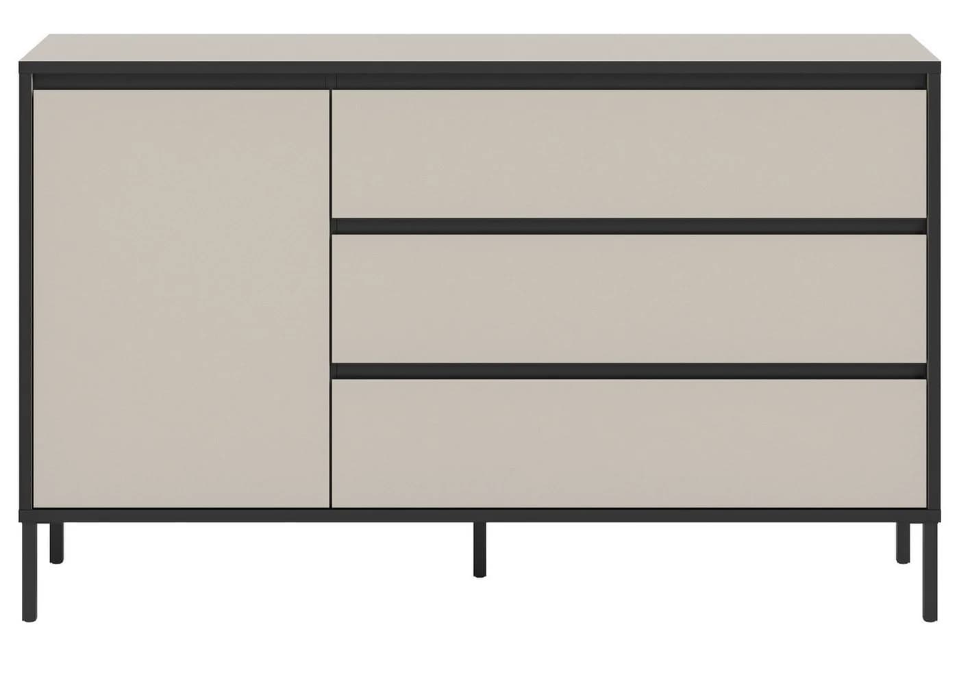 Inn.Furn Sideboard Torello Kaschmir/Sand Vollauszug-Schubkästen