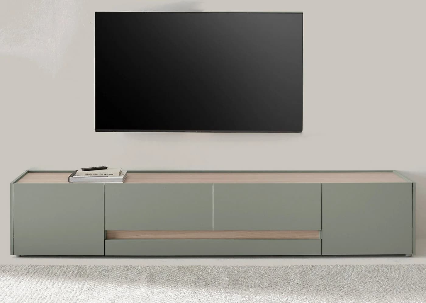 Furn.Design Lowboard Center TV-Unterschrank Salbei Grün mit Eiche