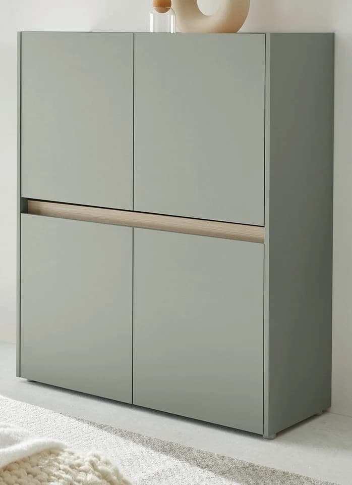 Furn.Design Highboard Center Salbei Grün mit Eiche 4-türig - Bild 2
