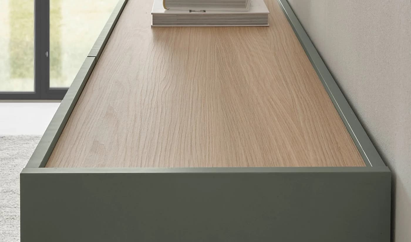 Furn.Design Highboard Center Salbei Grün mit Eiche 4-türig - Bild 4