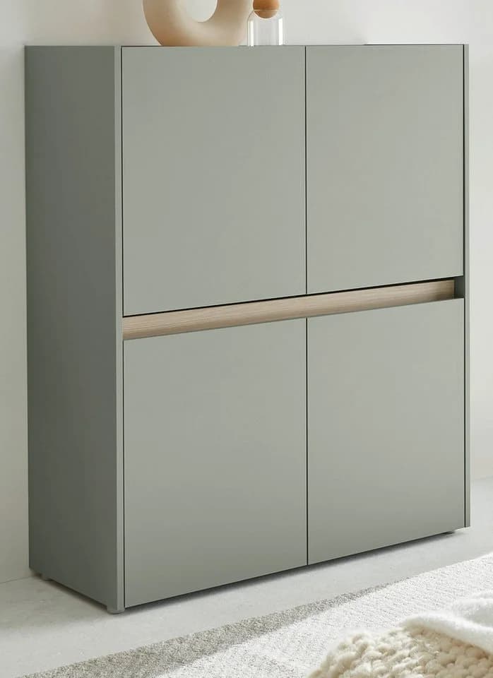 Furn.Design Highboard Center Salbei Grün mit Eiche 4-türig - Bild 5