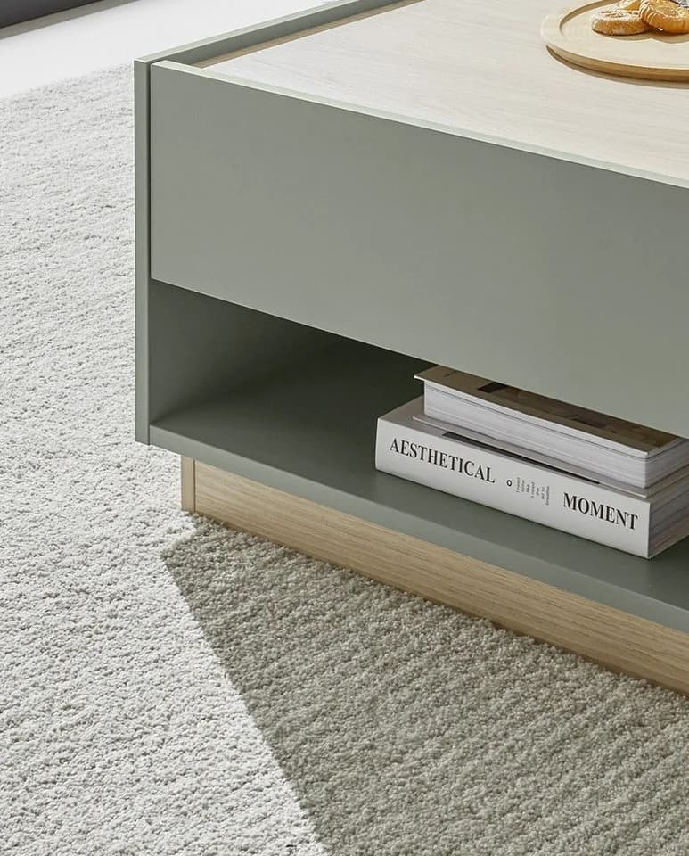 Furn.Design Couchtisch Center Salbei Grün mit Eiche, 90 x 60 cm - Bild 5