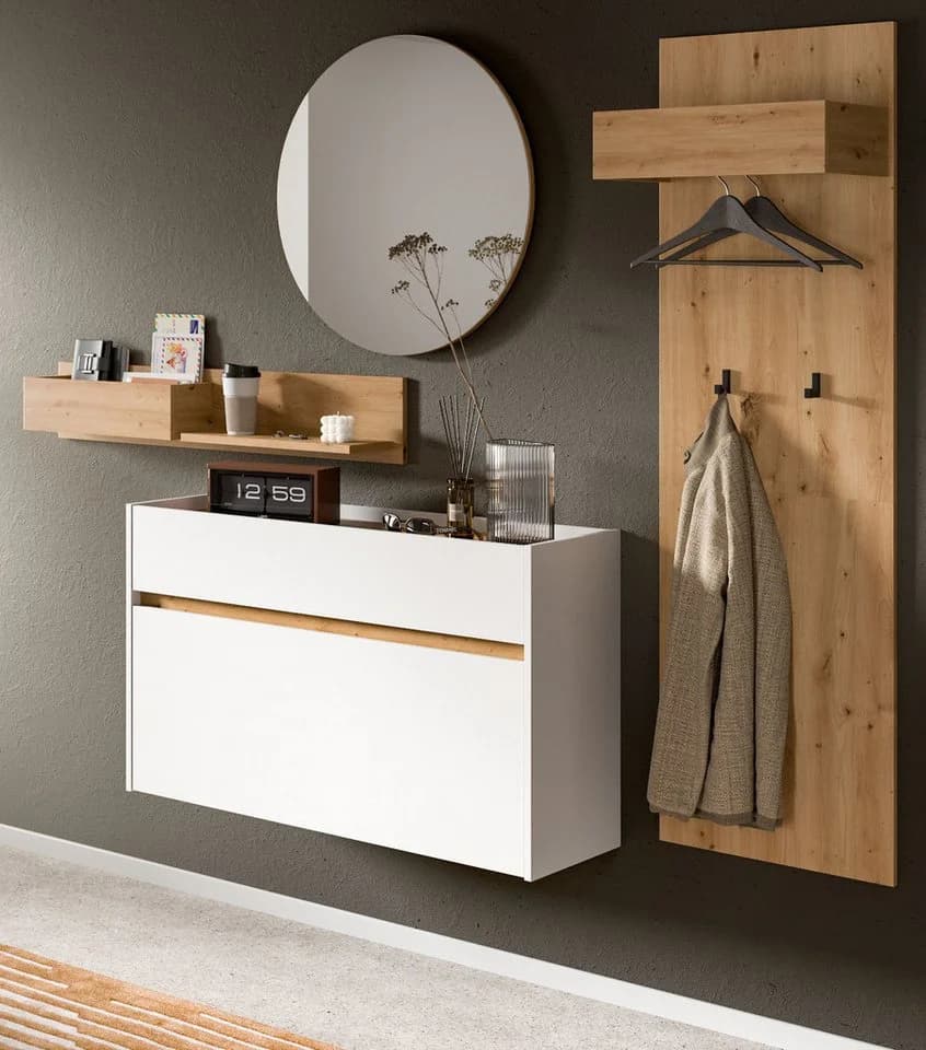 Inn.Furn Garderobenspiegel Borga Rund Eiche Artisan - Bild 4