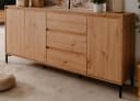 Furn.Design Sideboard Bastia Eiche Artisan 3-türig 3 Schubladen Bild 2