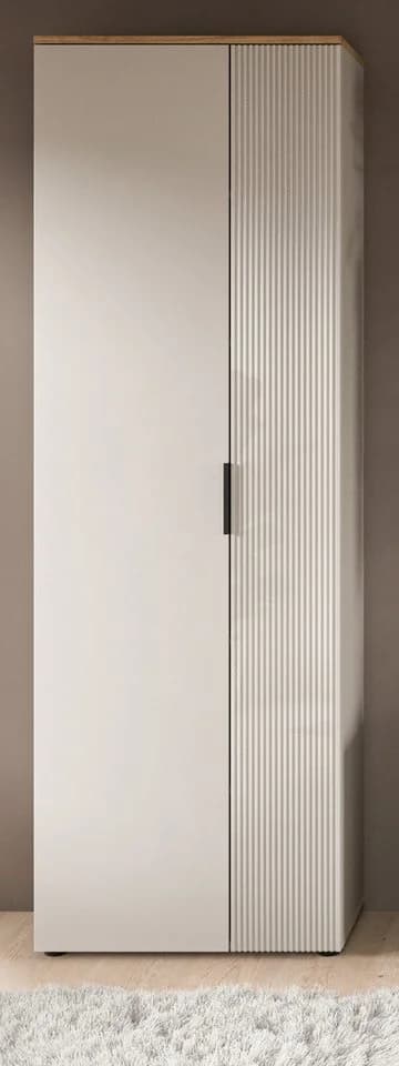 Inn.Furn Schuhschrank Skid Beige Schwarz 2-türig