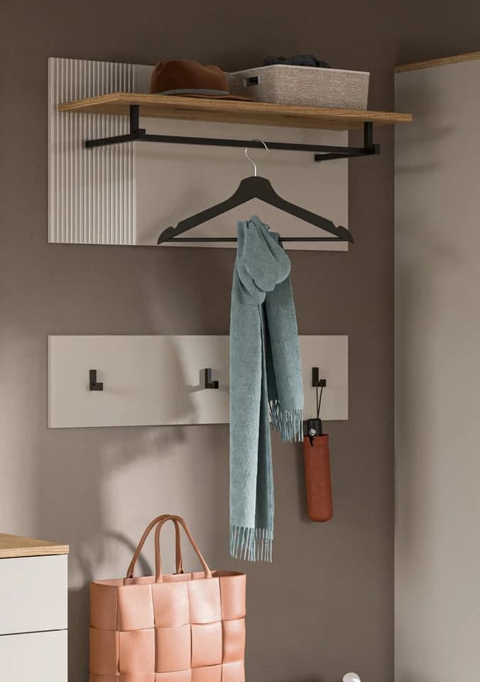 Inn.Furn Garderobenpaneel Skid Wandgarderobe Kaschmir Sand Eiche - Bild 3