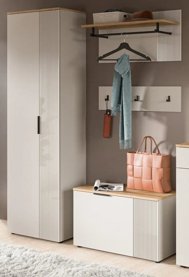 Inn.Furn Garderobenpaneel Skid Wandgarderobe Kaschmir Sand Eiche - Bild 5