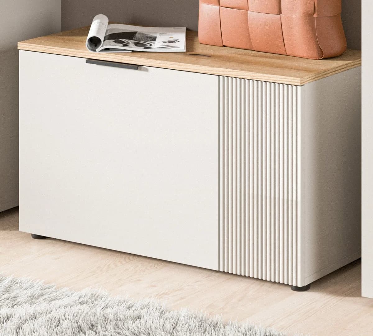 Inn.Furn Garderobenbank Skid Beige Eiche 2-türig - Bild 2