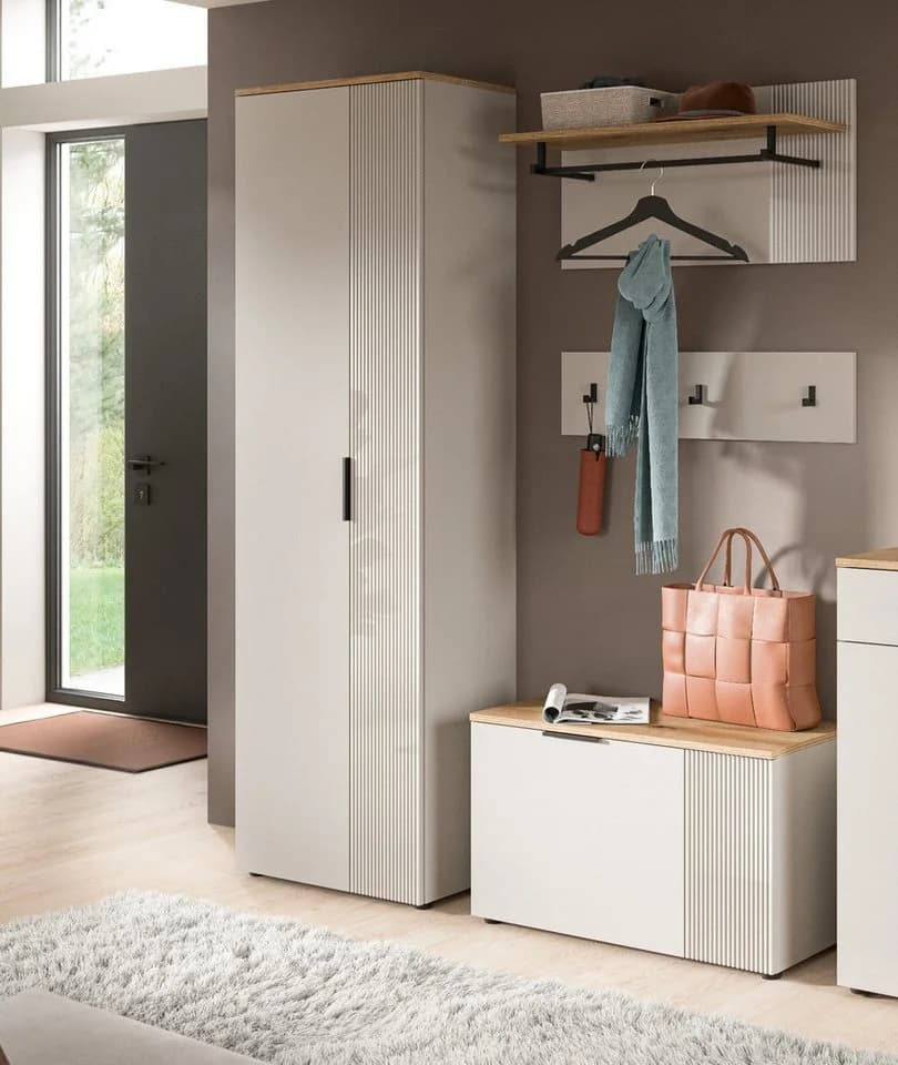 Inn.Furn Garderobenbank Skid Beige Eiche 2-türig - Bild 5