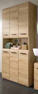 Inn.Furn Hochschrank Cover Badschrank und Mehrzweckschrank in Eiche Artisan 6-türig 90 x 185 cm Bild 1