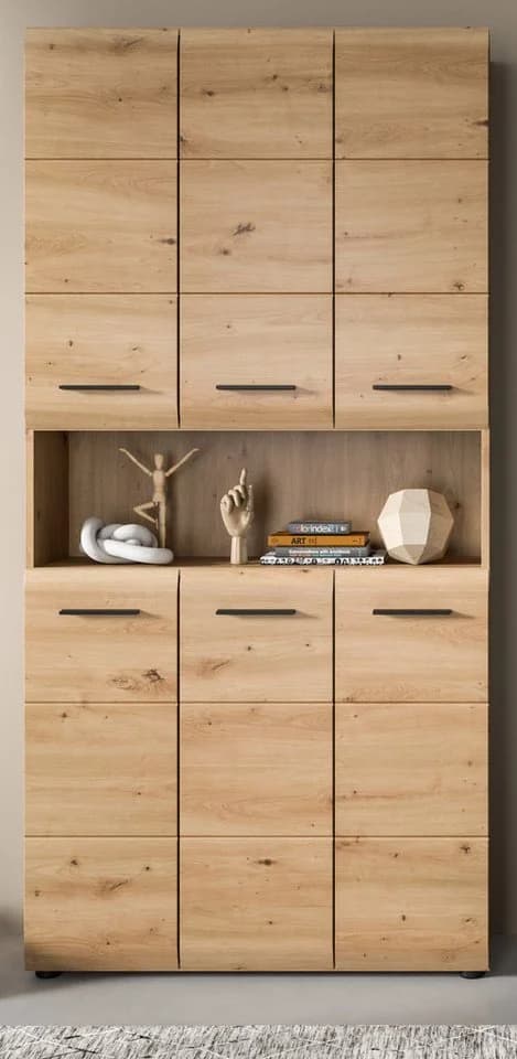 Inn.Furn Hochschrank Cover Badschrank und Mehrzweckschrank in Eiche Artisan 6-türig 90 x 185 cm - Bild 2