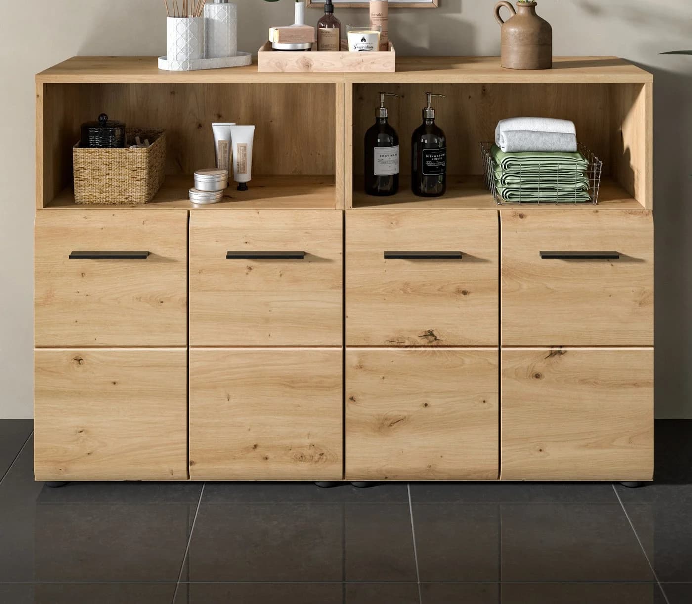 Inn.Furn Badkommode Cover Set 2x Eiche Artisan