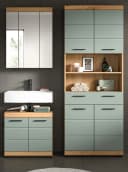 Inn.Furn Badmöbel-Set Shawn 3-teilig Salbeigrün Eiche Bild 1